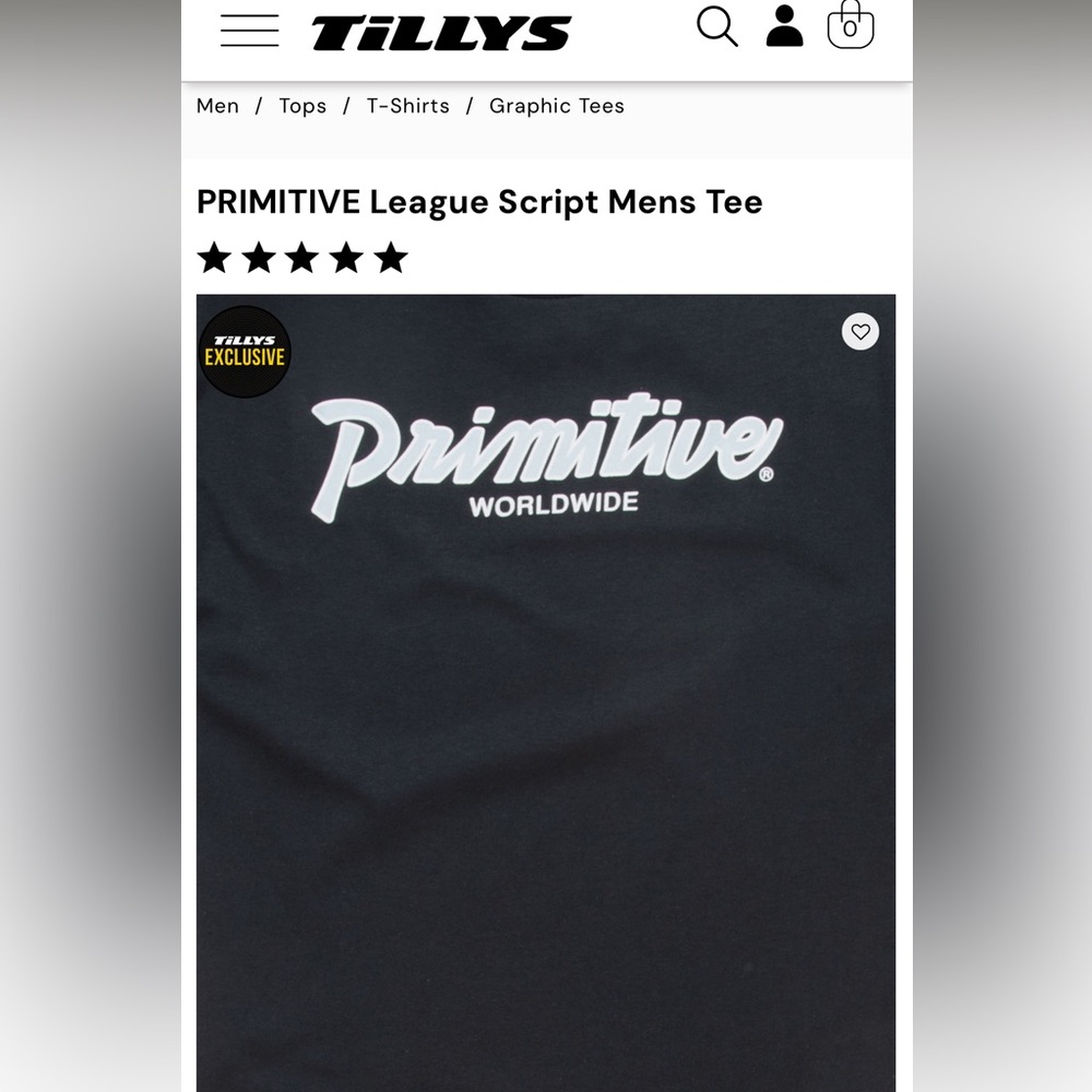 Primitive League Script Tee - Picture 5 of 6
